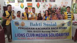 Lions Club Medan Solidaritas Gelar Bakti Sosial di Kecamatan Beringin